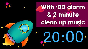 Space Rocket 20 Minute Rotation Timer + 2 Minute Clean Up Timer
