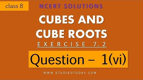 NCERT Solutions Class 8 Mathematics Chapter 7 Cubes and Cube Roots  Exercise 7.2 Question 1(vi)