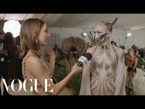 Grimes on Her Sci-Fi Warrior Look | Met Gala 2021 With Emma Chamberlain | Vogue