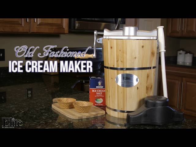 Elite Gourmet Old Fashioned Ice Cream Maker 