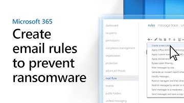 Create email rules to prevent ransomware