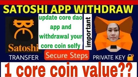 btcs satoshi (core dao) withdrawal process update/important key factor of core dao withdrawal