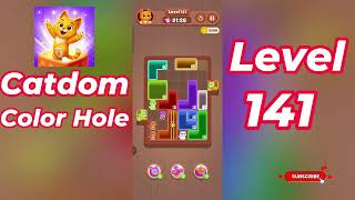 Catdom Color Hole Level 141 Walkthrough 🐱🟣 | Relaxing Color Puzzle Game | Go Answer
