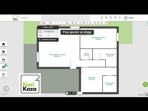 Comment Réaliser Un Plan 3D En Ligne avec Kozikaza (Sans Revit,Sketchup, Archicad ,3dsmax ect)
