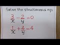 Simultaneous Equations solve using elimination method 
