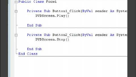 How To Create a Simple DVD Player Using VB.NET