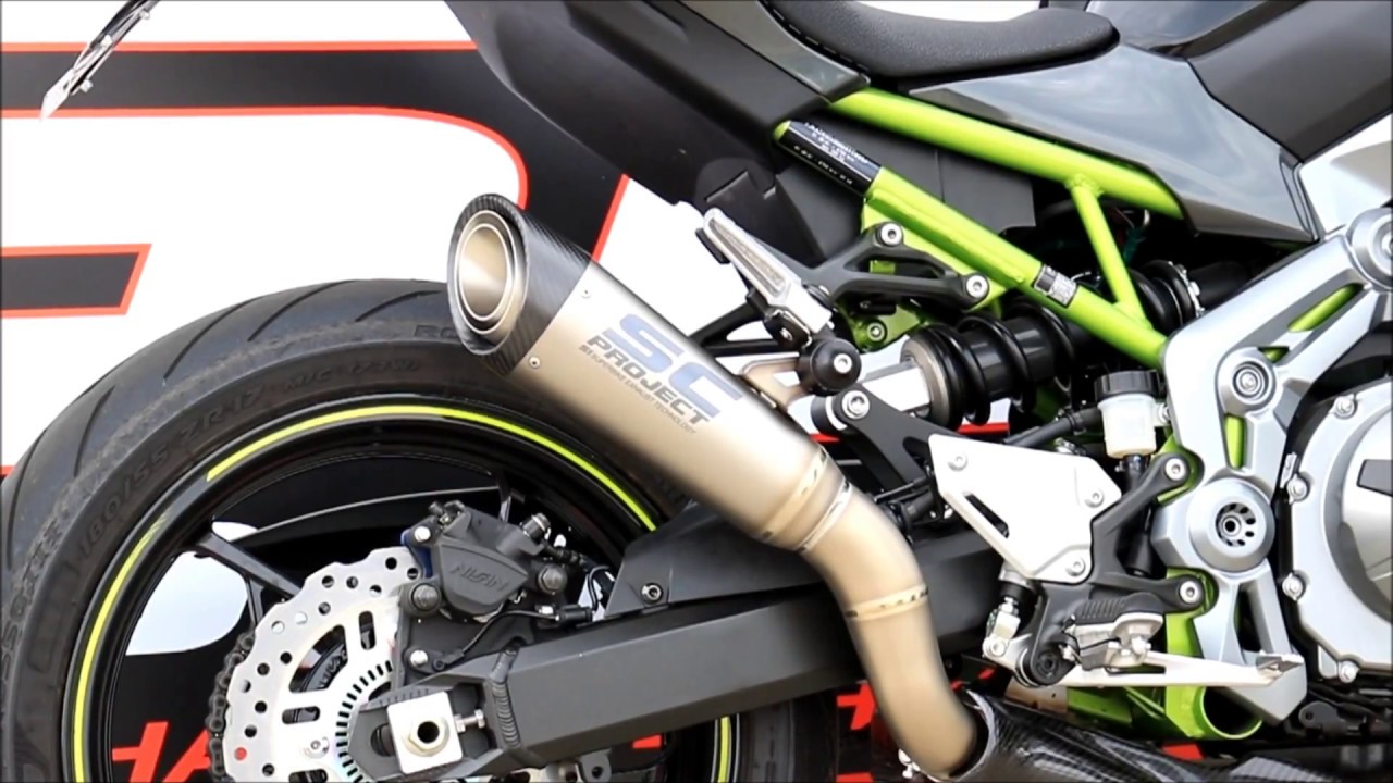 SCProject S1 muffler for Kawasaki Z900 YouTube