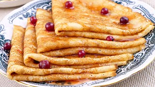 🥞Быстрые тонкие блинчики на закваске! Что приготовить из остатков пшеничной закваски