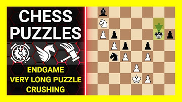 Chess Puzzles to Practice. Themes: Endgame, Very long puzzle, Crushing. Learn Chess