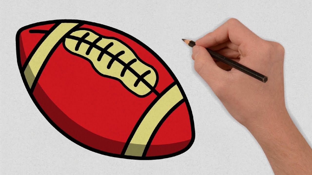 Football Sketch - Detailed sketch of worn, realistic football with texture  - CleanPNG / KissPNG