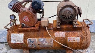 Restoration Old Air Compressor to Air Compressor New | PONY - Restoration BIG Air Compressor Taiwan