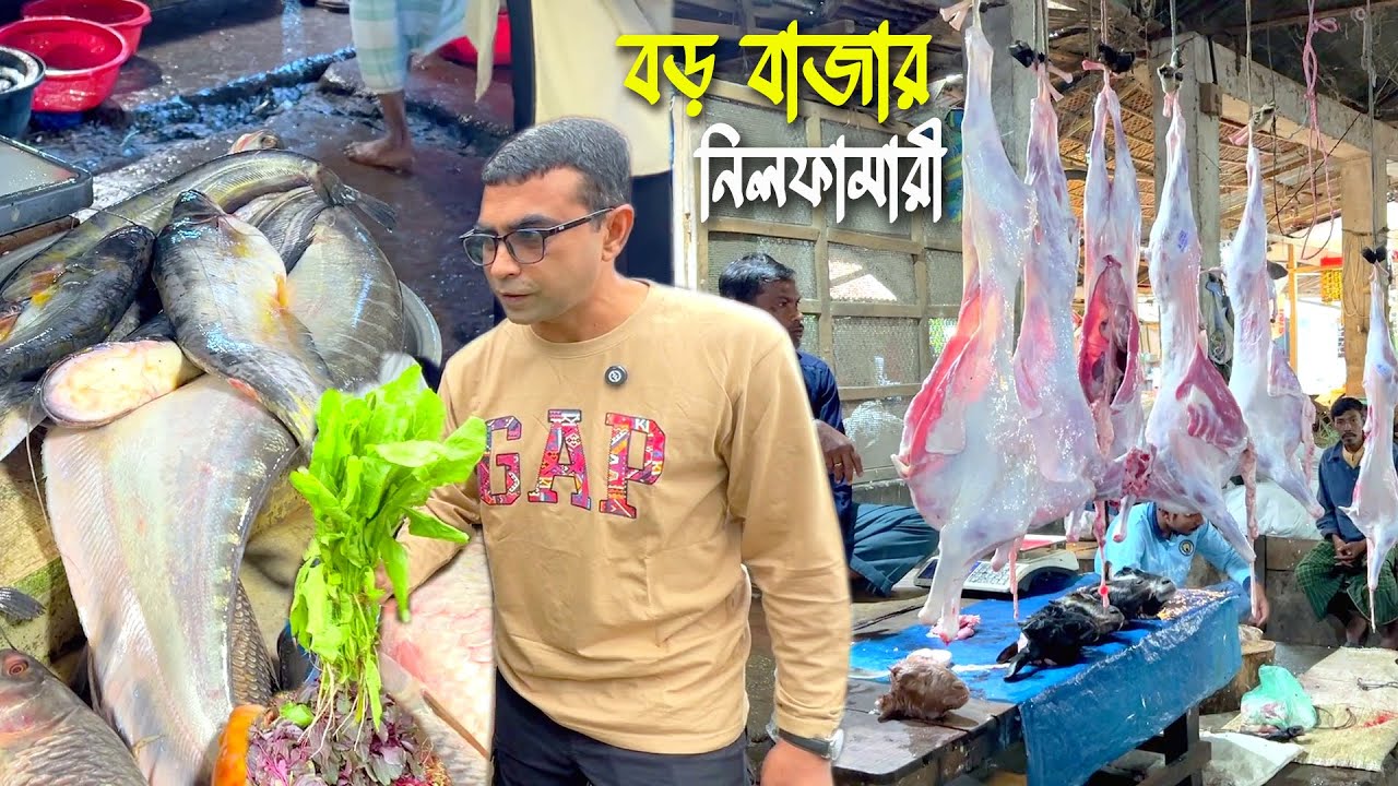 বৃষ্টিভেজা সকালে নিলফামারী বড় বাজারের চিত্র | Nilphamari Boro Bazar