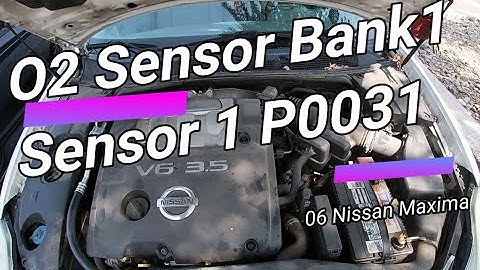 Replacing the Oxygen Sensor Bank 1 Sensor 1 (codes P0031 & P1148) on a 2006 Nissan Maxima 3.5L V6.