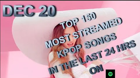 TOP 150 MOST STREAMED SONGS ON SPOTIFY IN THE LAST 24 HRS DEC 19