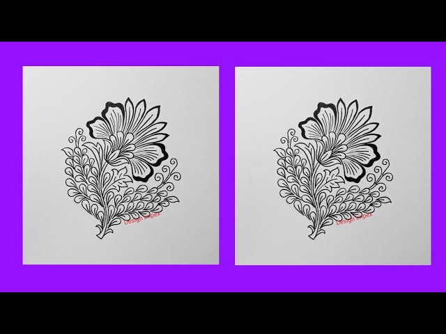 Premium Vector | Flower sketch vector template