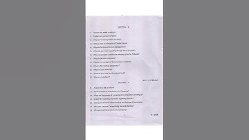 Company Administration QP #bcom #thirdsemester #keralauniversity