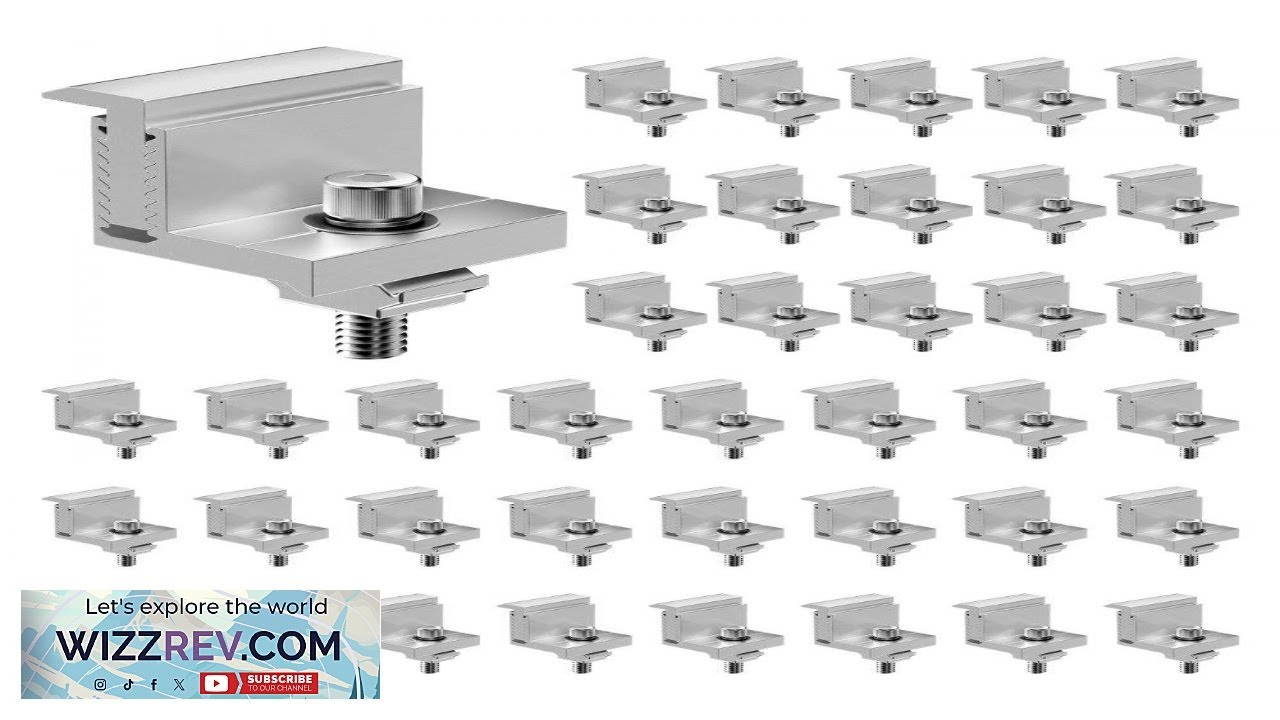 VEVOR Solar Panel Z Mounting Brackets 35 50mm Adjustable Solar Panel ...