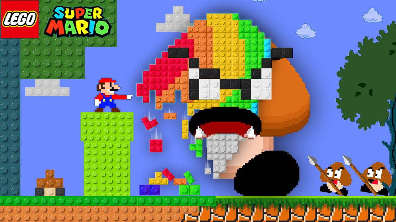 Super Mario Bros. When everything Mario touches turn to LEGO| POWER-UP MARIO
