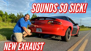 How to Install Speed Engineering SS Camaro 3 Inch True Duals X Pipe Axle Dump System INSANE Sound!