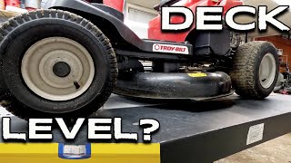 How To Level The Deck On 30 Inch Riding Mower  Fix An Uneven Or Scalping 30' Rear Engine Mower Easy