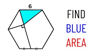 Find the blue shaded area | Geometry Problem | Important Geometry and Algebra Skills Explained