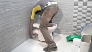 How To Install A Toilet     طريقة حصرية لتركيب المرحاض العصري بالشرح الممل