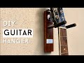 Genius way to make a guitar hanger! DIY woodworking project