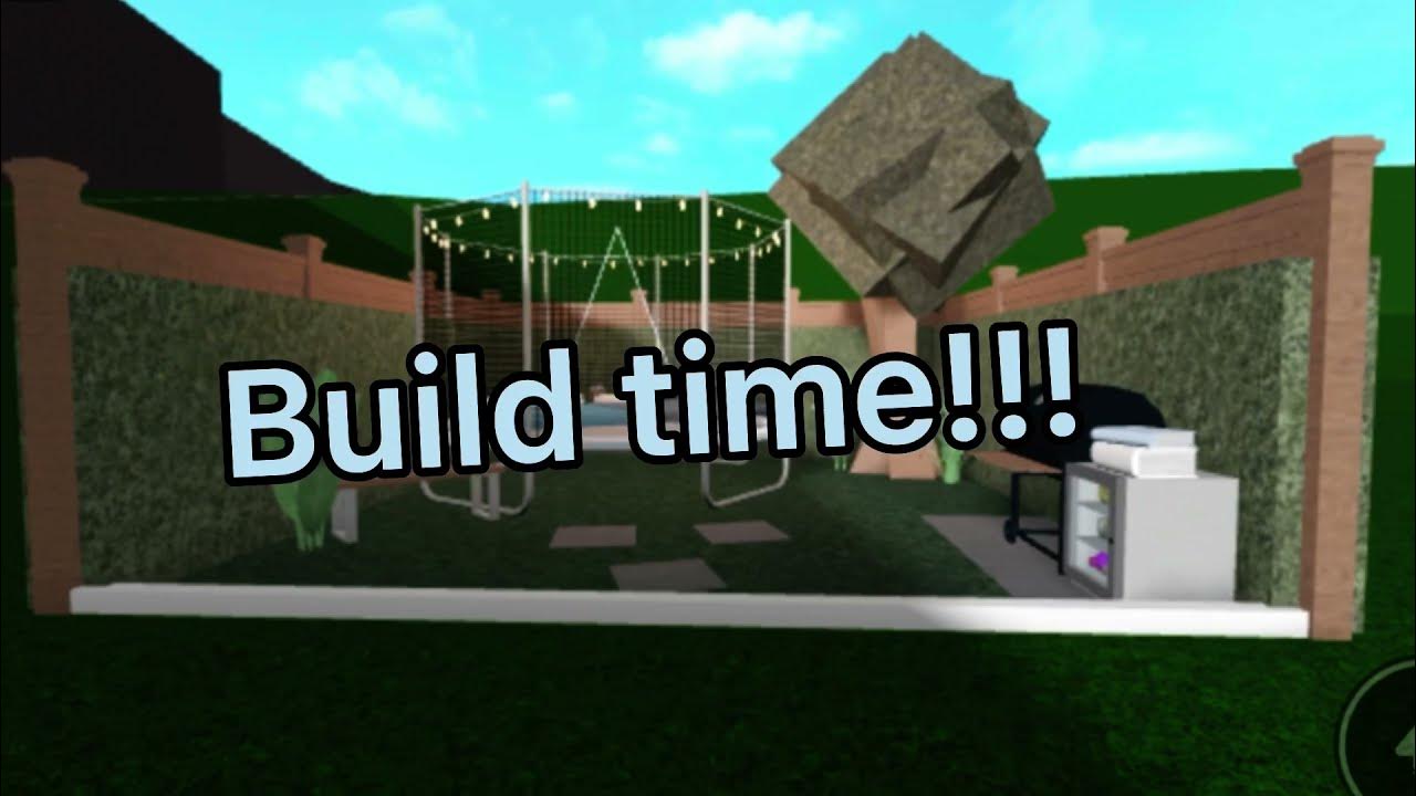 Trampoline sleepover build!! (Roblox bloxburg) YouTube