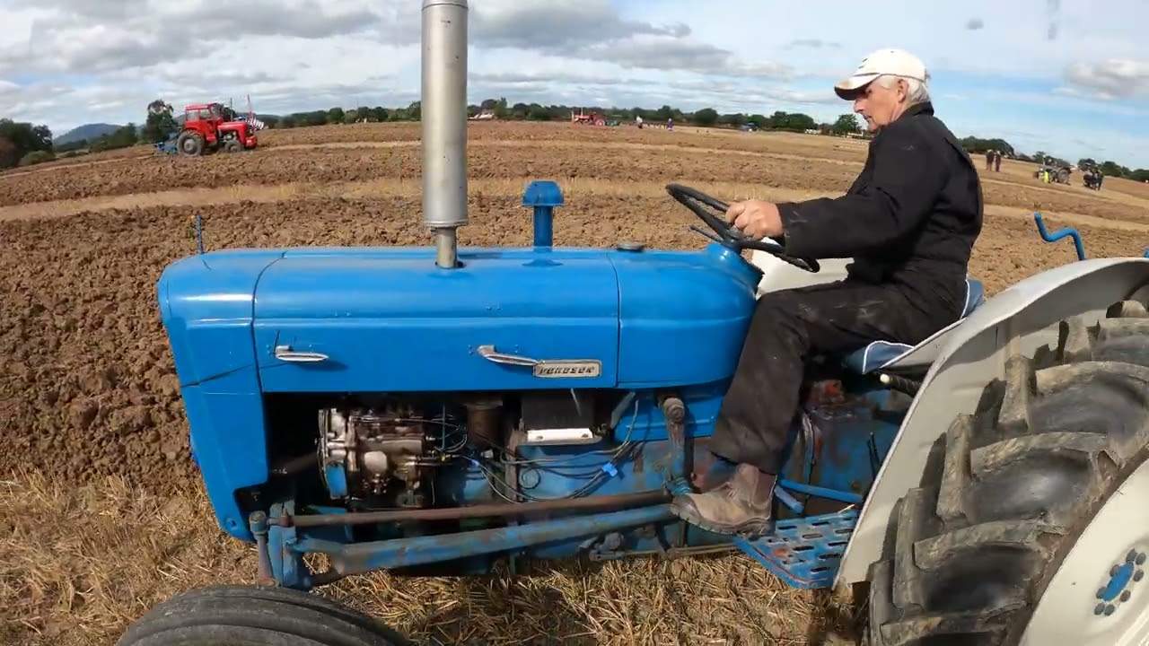 1963 Fordson Super Dexta 2.5 Litre 3-Cyl Diesel Tractor (39 HP) with Ransomes Plough