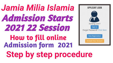 How To fill Jamia Milia Islamia Admission form 2021| Jamia Milia Islamia application form 2021