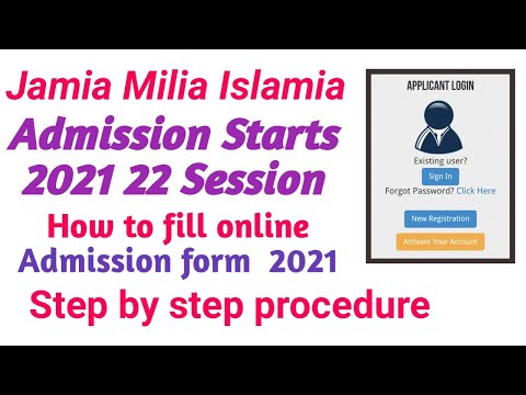 How To fill Jamia Milia Islamia Admission form 2021| Jamia Milia Islamia application form 2021