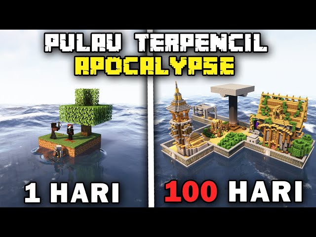 100 Hari Minecraft Pulau Terpencil Apocalypse Hardcore class=