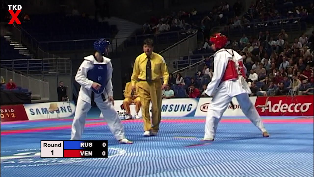 Taekwondo Worlds 2005 Male Light Semi Final - Alan Akoev (Russia) v Carlos Vasquez (Venezuela)