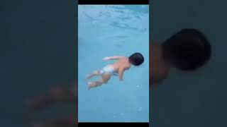 Cute Boy Swimming