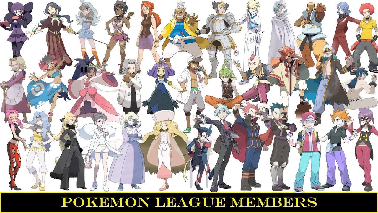 Pokemon League Members (Elite 4 & Champions) - YouTube.