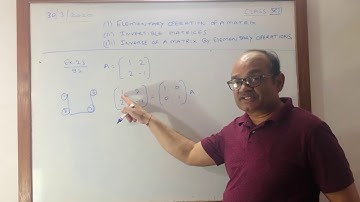 MATRICES : CLASS12 BOARD/COMPETITIVE EXAMS|Part -5| ELEMENTARY OPERATIONS OF MATRICES(NCERT EX -3.4)