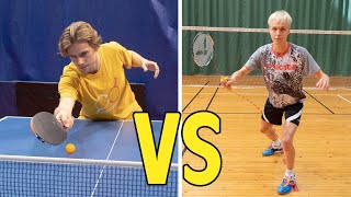 Pongfinity VS Badminton Pros