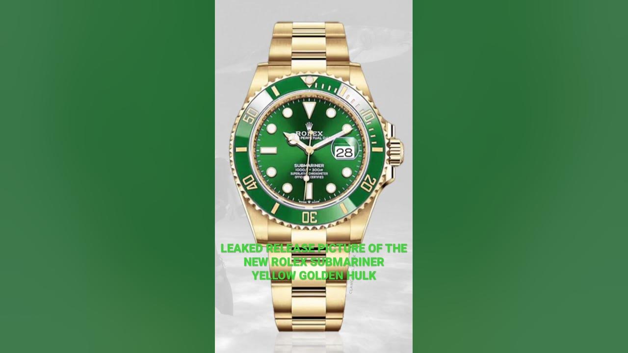 Stunning video footage of a (fantasy) yellow gold Rolex 'Hulk' Submariner