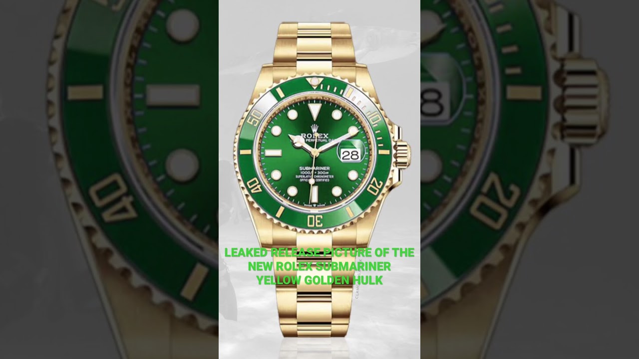 Stunning video footage of a (fantasy) yellow gold Rolex 'Hulk' Submariner