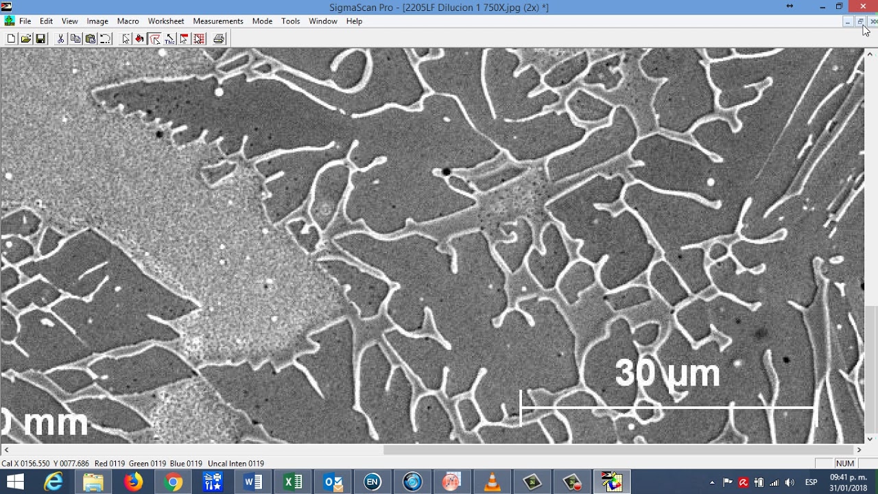 Sigmascan 1 SigmaScan calibración y Tamaño de grano SLHT - YouTube