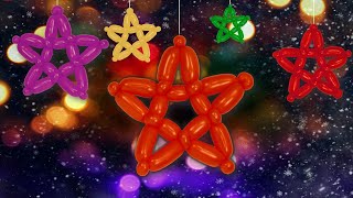 DIY Christmas Star Tutorial-Balloon Star- Balloon Art-Make 2 Minutes Party Decoration Idea-Malayalam