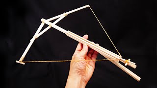 【DIY】超強力わりばしクロスボウ（ボウガン）の作り方  How to make a toy crossbow screenshot 4
