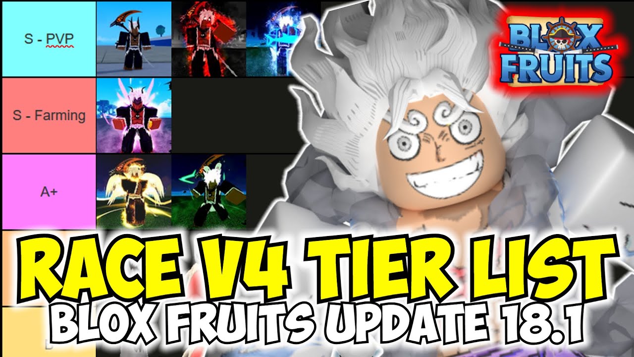 Blox Fruits Race V4 Awakening Tier List Update 18.1! Best PVP