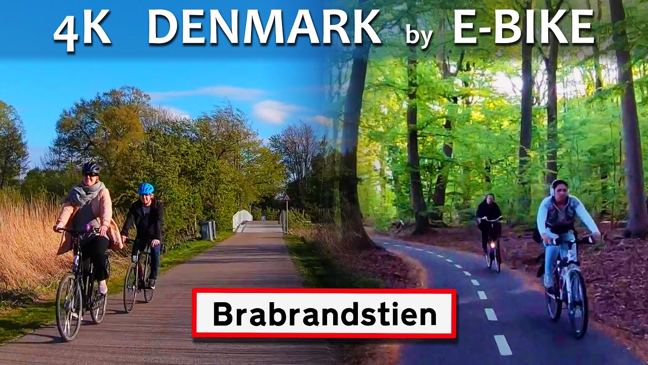 4K Buzzraw E-Bike Scenic Ride Around Brabrandstien Denmark