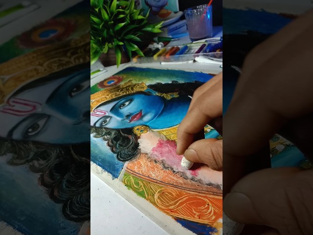 Krishna ji drawing 😍 #drawing #art #youtubeshorts #krishna #shorts #shorts class=