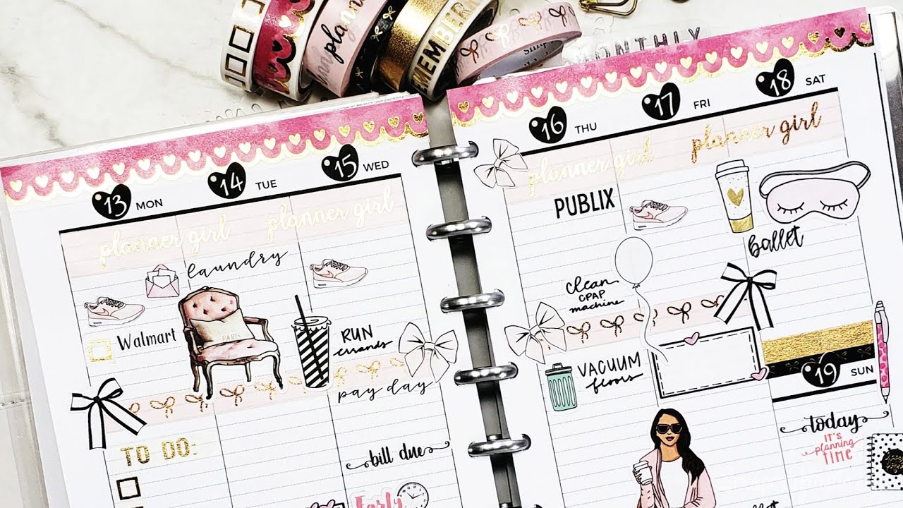 Planner Girl Glam PLAN WITH ME 2020 Scrapcraftastic Weekly Planner Challenge