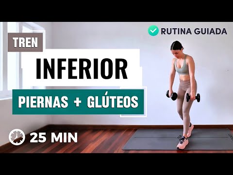 25 MIN | Tren Inferior Completo : Glúteos y Piernas | Rutina con Mancuernas – 4 Sets x 3 Ejercicios