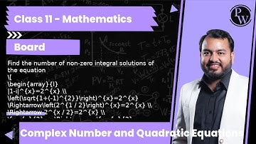Find the number of non-zero integral solutions of the equation      [                         |1-...