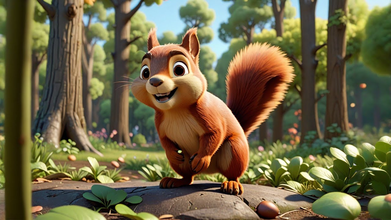 The Squirrel’s Silly Snack Search 🐿️🥜 | Fun Kids Adventure | Learning Words and Nature