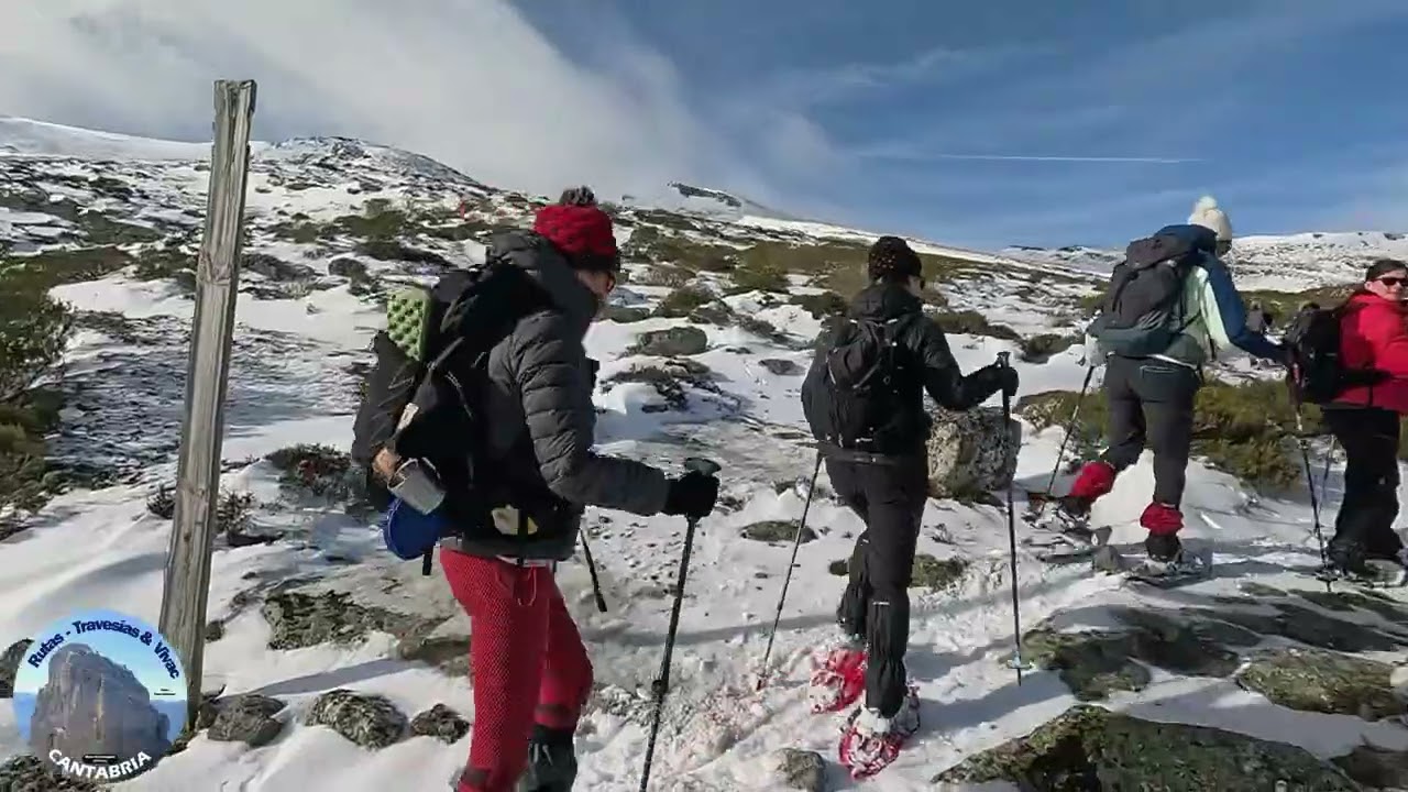 Ruta con raquetas de nieve “Brañavieja - Cirezos - Guzmerones - Hoyo Sacro”.